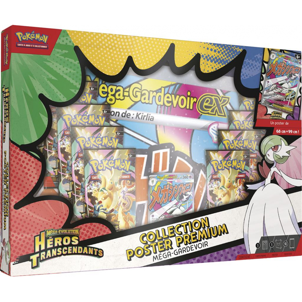 Pok�mon - Coffret 10 Boosters - ME2.5 : M�ga-�volution - H�ros Transcendants - Collection Poster Premium : M�ga-Gardevoir 
