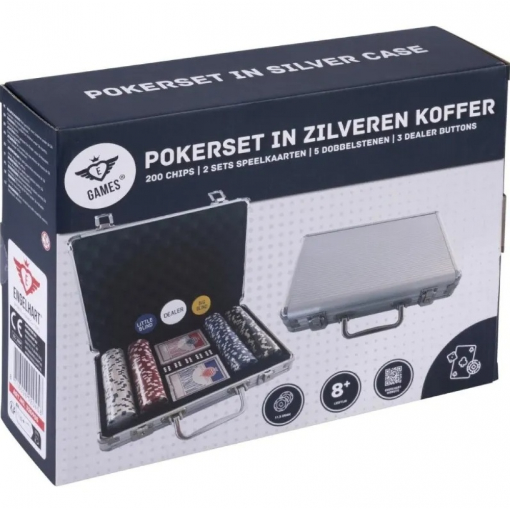 Poker - Mallette Poker aluminium - 200 Jetons