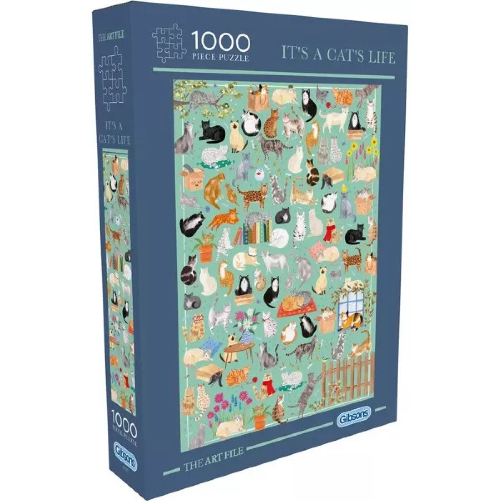 Puzzle Gibsons The Art File : It's a cat's life - 1000 pi�ces