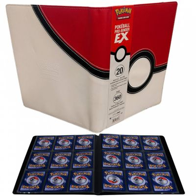 Portfolio PROBINDER A4 - 9 Cases Pok�mon Premium PRO-BINDER - Simili Cuir Pokeball - 20 pages de 9 cases (360 cartes recto-verso)