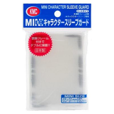Prot�ges Cartes Format JAP  Kmc - Mini Clear Character Sleeves Silver Guard (Extra Deck Cover)