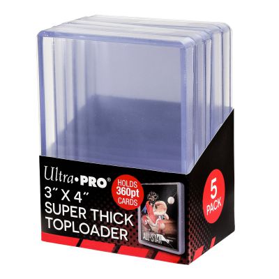 Prot�ges Cartes Standard  Toploader Transparent Super Thick par 5