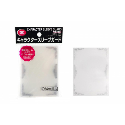 Prot�ges Cartes Standard  Kmc - Standard Character Guard Clear with Florals 60 oversized Sleeves
