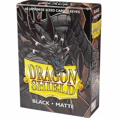 Prot�ges Cartes Format JAP  Dragon Shield Sleeves Mini Matte - Black - Noir - par 60