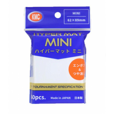 Prot�ges Cartes Format JAP  KMC - Mini White Hyper Mat (Blanc & Matte par 60)