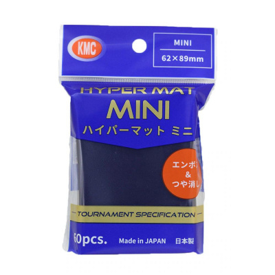 Prot�ges Cartes Format JAP  KMC - Mini Blue Hyper Mat (Bleu & Matte par 60)