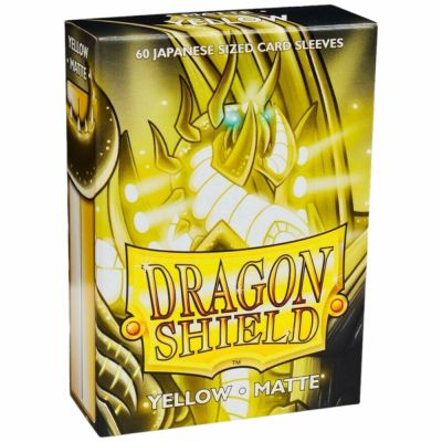 Prot�ges Cartes Format JAP  Dragon Shield Sleeves Mini Matte - Yellow - Jaune - par 60