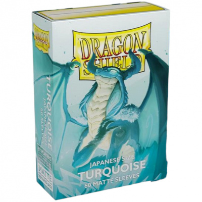 Prot�ges Cartes Format JAP  Dragon Shield - 60 Japanese Sleeves Matte - Turquoise