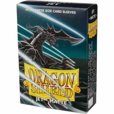 Prot�ges Cartes Format JAP  Dragon Shield Sleeves Mini Matte - Jet - par 60