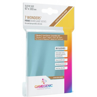 Prot�ges cartes Sp�ciaux  Prime Board Game Sleeves - 7 Wonders 67x103mm (65x101mm) par 80