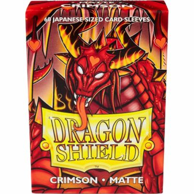 Prot�ges Cartes Format JAP  Dragon Shield Sleeves Mini Matte - Crimson - Cramoisi - par 60