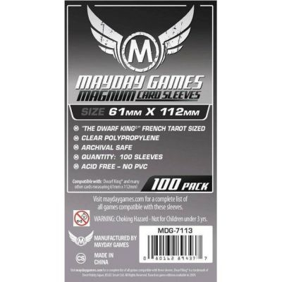 Prot�ges cartes Sp�ciaux  Mayday Games - Dwarf King 61x112mm - par 100