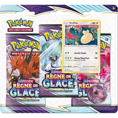 Tripack 3 Boosters Pok�mon EB06 - �p�e et Bouclier 6 R�gne de Glace - Ronflex