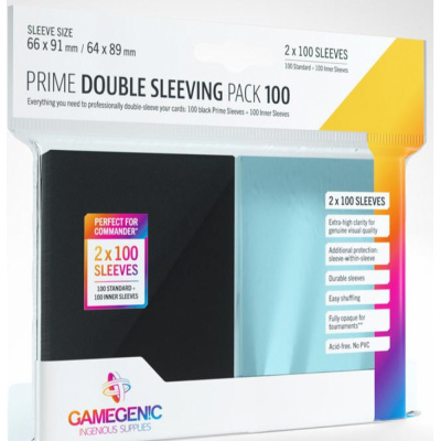Prot�ges cartes Sp�ciaux  Double Sleeving Pack (66x91 mm / 64x89 mm) par 100
