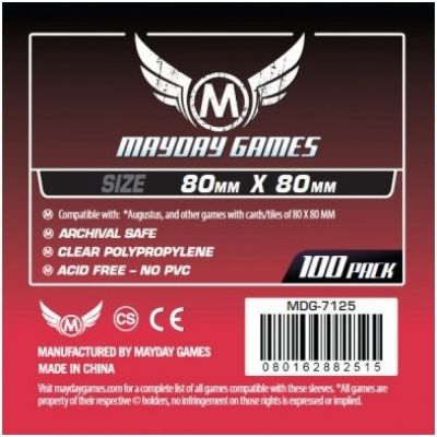 Prot�ges cartes Sp�ciaux  Mayday Games - Square 80x80mm - par 100