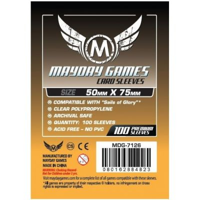 Prot�ges cartes Sp�ciaux  Mayday Games - Sails of Glory 50x75mm - par 100