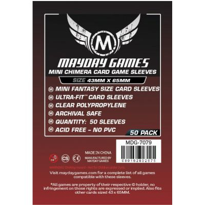 Prot�ges cartes Sp�ciaux  Mayday Games - Mini Chimera 43x65mm - par 50