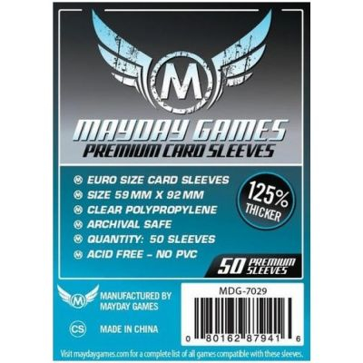 Prot�ges cartes Sp�ciaux  Mayday Games - Euro 59x92mm PREMIUM - par 50