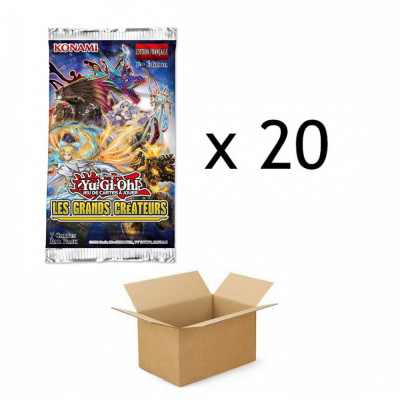 Cartons de 20 Boosters Yu-Gi-Oh! Boite de 20 Boosters Les Grands Cr�ateurs - Sous Blister Officiel Konami