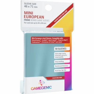 Prot�ges cartes Sp�ciaux  Board Game Sleeves - Mini European 46x71mm (44x69mm) par 50 Prime