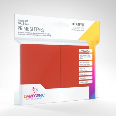Prot�ges Cartes Standard  100 Pochettes - Prime  - Rouge
