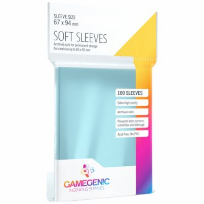 Prot�ges Cartes Standard  100 Pochettes - Soft sleeves - Transparent
