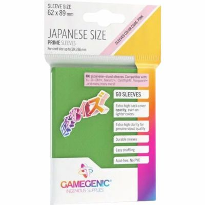 Prot�ges Cartes Format JAP  60 Japanese Prime Sleeves - Vert