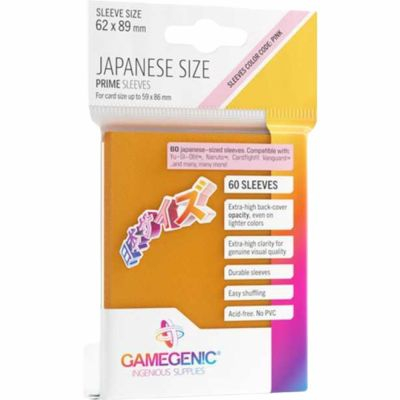 Prot�ges Cartes Format JAP  60 Japanese Prime Sleeves - Orange
