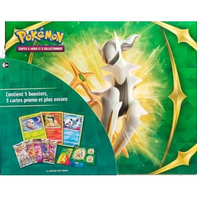 Coffret 5 Boosters Pok�mon EB09 Stars �tincelantes - Coffre aux Tr�sors 5 Boosters - Arceus