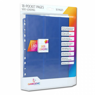 Classeurs et/ou Feuilles  Lot De 10 Feuilles De Classeur - 18 Cases  - Sideload - Bleu