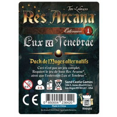 Jeu de Plateau Gestion Res Arcana - Pack de Mages alternatifs ( Lux Et Tenebrae )