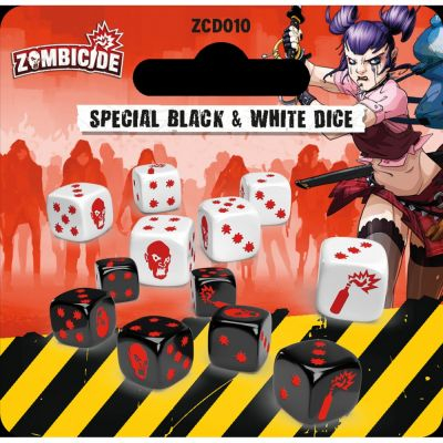 Jeu de R�le  Zombicide : D�s Sp�ciaux Noirs et Blanc