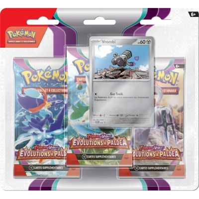 Tripack 3 Boosters Pok�mon EV02 Ecarlate et Violet - Evolutions � Paldea : Vrombi