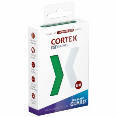 Prot�ges Cartes Format JAP  Cortex - 60 Japanese Sleeves - Vert (Gloss)