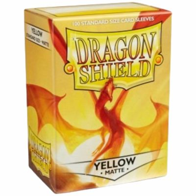 Prot�ges Cartes Standard  Matte - Yellow Dragonshield (par 100)