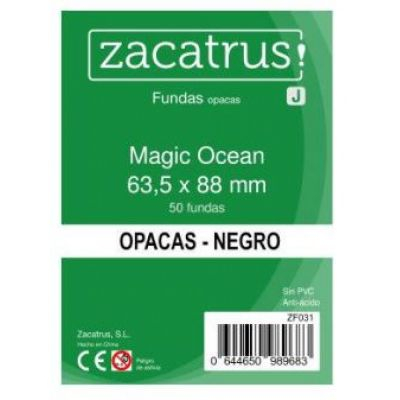 Prot�ges cartes Sp�ciaux  Prot�ge-cartes Zacatrus Magic Ocean (Standard: 63,5 mm x 88mm) Noir