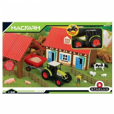   Starlux - Macfarm : Agriculture Ferme � Assembler avec fermier, tracteur et animaux