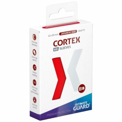 Prot�ges Cartes Format JAP  Cortex - 60 Japanese Sleeves - Rouge (Gloss)