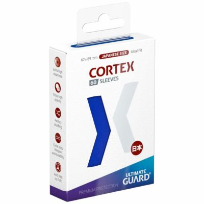 Prot�ges Cartes Format JAP  Cortex - 60 Japanese Sleeves - Bleu (Gloss)