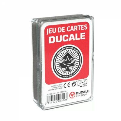 Jeu de Cartes  Jeu 54 cartes, dos rouge - DUCALE Bo�te plastique