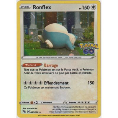 Cartes Sp�ciales Pok�mon Promo - Pokemon Ep�e & Bouclier - Ronflex - GO 055 - FR