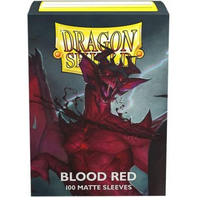 Prot�ges Cartes Standard  Matte - Blood Red Dragonshield (par 100)