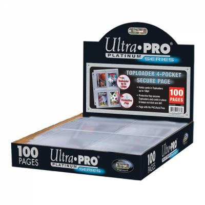 Classeurs et/ou Feuilles  Lot De 100 Feuilles De 4 Cases � Toploader - Platinum Series