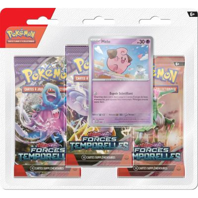 Tripack 3 Boosters Pok�mon EV05 Ecarlate et Violet - Forces Temporelles : M�lo
