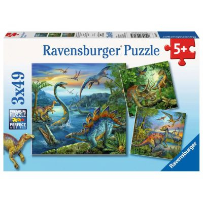 Bas� sur votre Logique R�flexion Ravensburger - Puzzle enfant - 3 Puzzles 49 p - Dinosaures