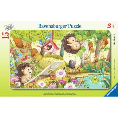  R�flexion Ravensburger - Puzzle cadre 15 Pi�ces - Les animaux du jardin