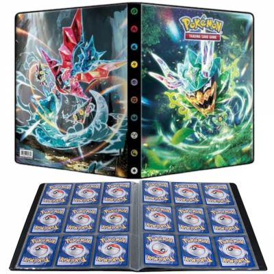 Portfolio A4 - 9 cases Pok�mon Mascarade Cr�pusculaire : Ogerpon- A4 - 14 pages de 9 cases ( 252 cartes recto-verso)