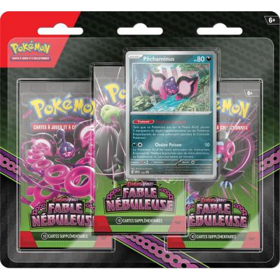 Tripack 3 Boosters Pok�mon EV6.5 Ecarlate et Violet - Fable N�buleuse : P�chaminus