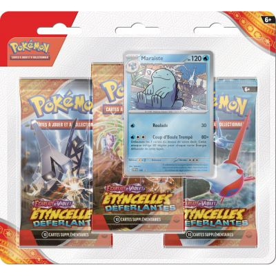 Tripack 3 Boosters Pok�mon EV08 Ecarlate et Violet - �tincelles D�ferlantes : Maraiste
