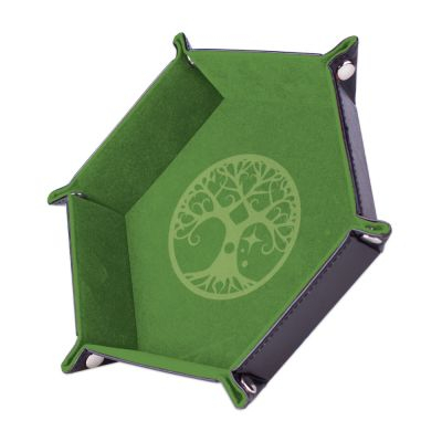 D�s et Gemmes Aventure Piste de D�s - Yggdrasil - Cuir et Velours - Arbre Vert